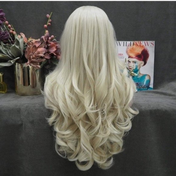 Platinum Blonde Lace Front Wig - Picture 3 of 5